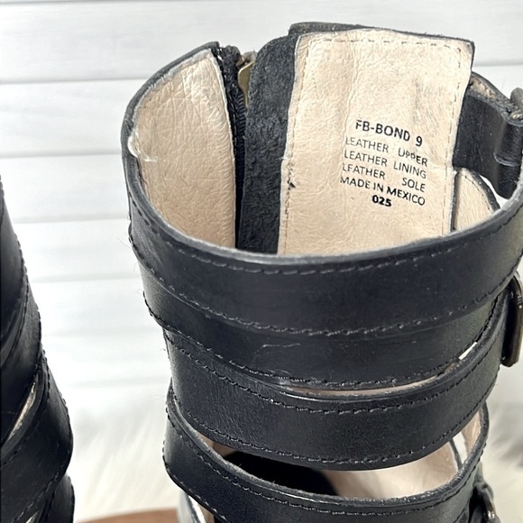 FREEBIRD l Bond Ankle Straps Open Toe Sandal Leather Boot Cowgirl Bohemian Sz. 9 - Picture 6 of 13